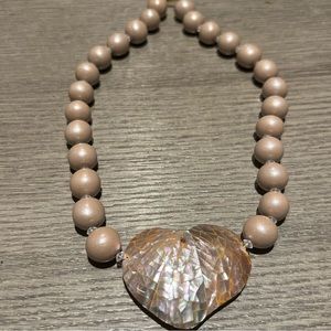 Vintage Heart Beaded Necklace